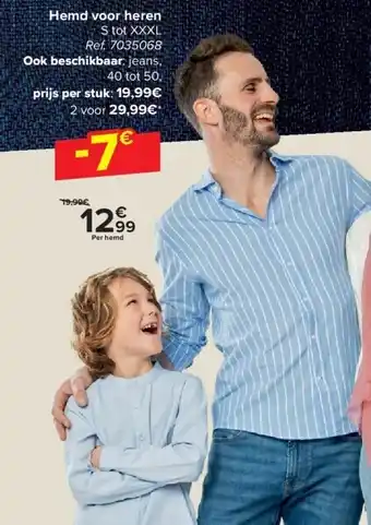 Carrefour Hemd voor heren aanbieding