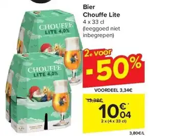 Carrefour Bier Chou e Lite aanbieding