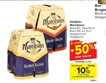 Carrefour Abdijbier Maredsous aanbieding