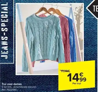 Carrefour Trui voor dames aanbieding