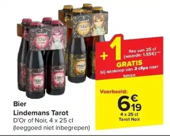 Carrefour Bier Lindemans Tarot aanbieding