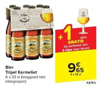 Carrefour Bier Tripel Karmeliet aanbieding