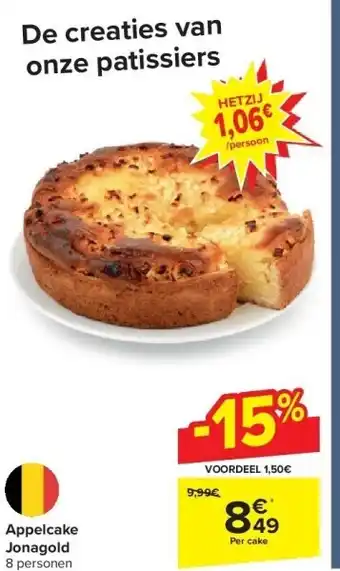 Carrefour Appelcake Jonagold aanbieding