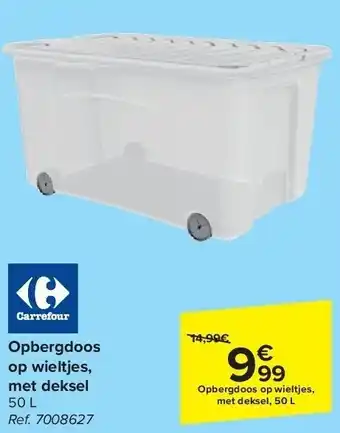 Opbergdoos op wieltjes, met deksel