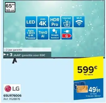 Carrefour Lg UHD 4K LED Tv aanbieding