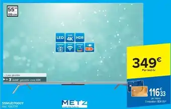 Carrefour Metz UHD 4K LED Tv aanbieding