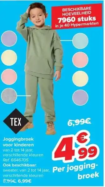 Carrefour Joggingbroek voor kinderen aanbieding
