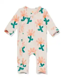 HEMA Newborn Meegroei Jumpsuit Met Bamboe Ecru (ecru)