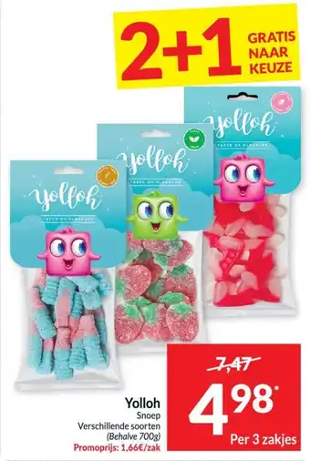 Intermarché Yolloh Snoep Per 3 zakjes aanbieding