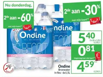 Ondine Bronwater In fles 2 x (6 x 1,5L)
