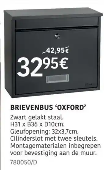 HandyHome BRIEVENBUS 'OXFORD' aanbieding