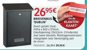 HandyHome BRIEVENBUS 'DUBLIN' aanbieding