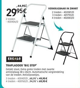 HandyHome ESCALO TRAPLADDER 'BIG STEP' aanbieding