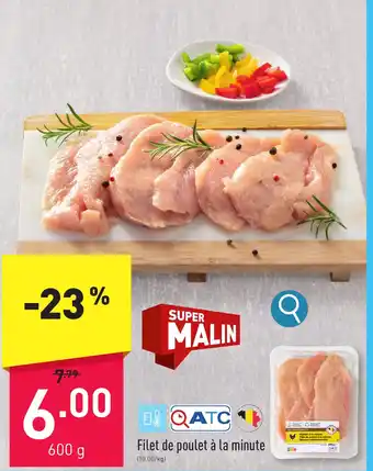 ALDI Filet de poulet à la minute 600g aanbieding