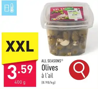 ALDI ALL SEASONS Olives 400g aanbieding