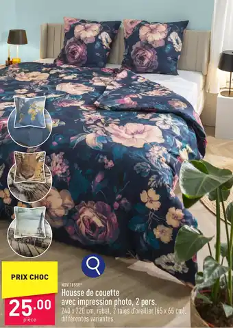 ALDI NOVITESSE Housse de couette avec impression photo, 2 pers. 240 x 220cm aanbieding