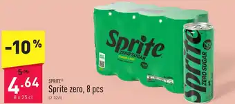 ALDI Sprite zero, 8 x 25cl aanbieding