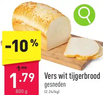 ALDI Vers wit tijgerbrood 800g aanbieding