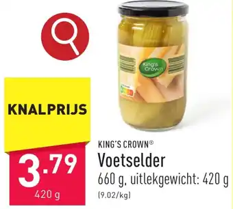 ALDI KING'S CROWN Voetselder 420g aanbieding