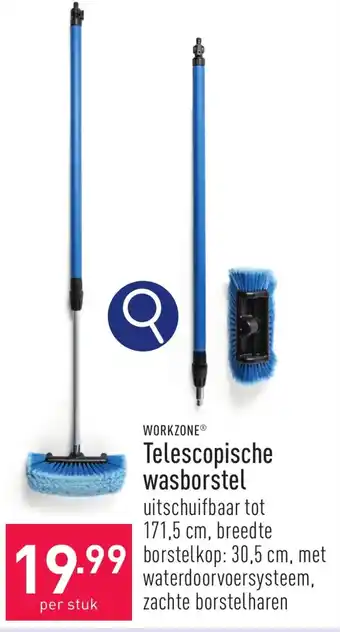 ALDI WORKZONE Telescopische wasborstel aanbieding