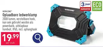 ALDI WORKZONE Oplaadbare ledwerklamp aanbieding