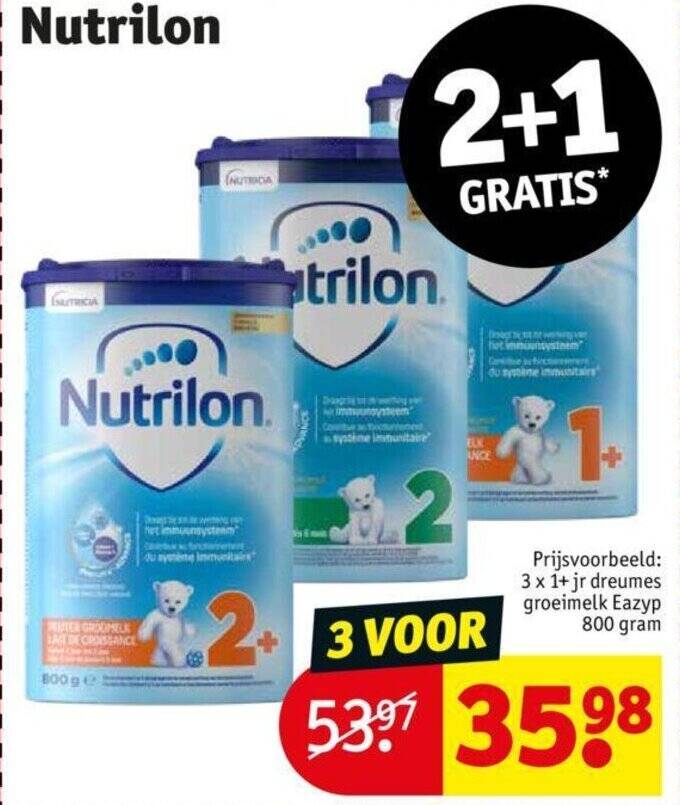Nutrilon 800 gram promotie bij Kruidvat