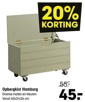 Kwantum Opbergkist Hamburg aanbieding