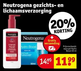 Kruidvat Neutrogena gezichts en lichaamsverzorging aanbieding