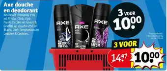 Kruidvat Axe douche en deodorant aanbieding