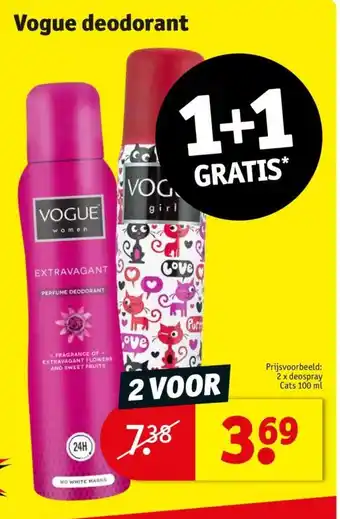 Kruidvat Vogue deodorant aanbieding