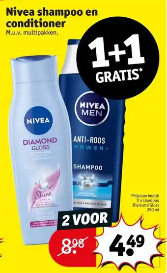 Kruidvat Nivea shampoo en conditioner aanbieding