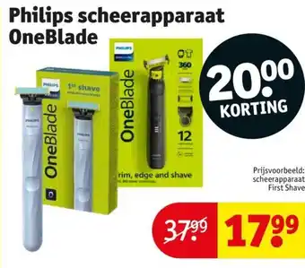 Kruidvat Philips scheerapparaat OneBlade aanbieding