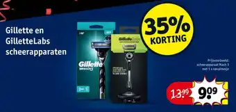 Kruidvat Gillette en GilletteLabs scheerapparaten aanbieding
