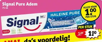 Kruidvat Signal Pure Adem 75 ml aanbieding