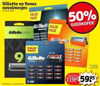 Kruidvat Gillette en Venus navulmesjes aanbieding