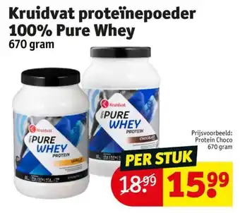 Kruidvat Proteïnepoeder 100% Pure Whey 670 gram aanbieding