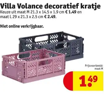 Kruidvat Villa Volance decoratief kratje aanbieding