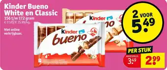Kruidvat Kinder Bueno White en Classic aanbieding