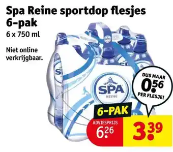 Kruidvat Spa Reine sportdop flesjes 6-pak aanbieding