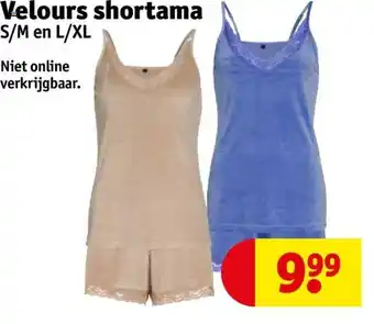 Kruidvat Velours shortama aanbieding