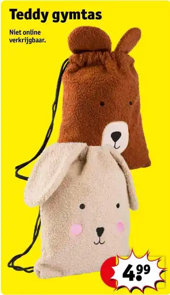 Kruidvat Teddy gymtas aanbieding