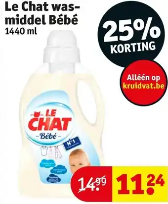 Kruidvat Le Chat wasmiddel Bébé aanbieding