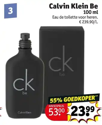 Kruidvat Calvin Klein Be aanbieding