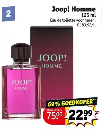 Kruidvat Joop! Homme 125 ml aanbieding