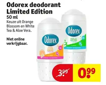 Kruidvat Odorex deodorant Limited Edition aanbieding