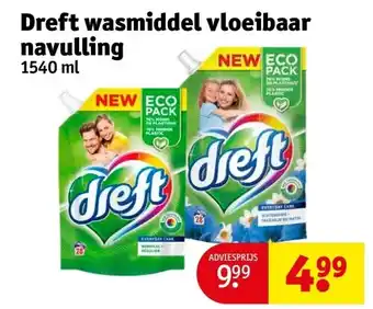 Kruidvat Dreft wasmiddel vloeibaar navulling aanbieding