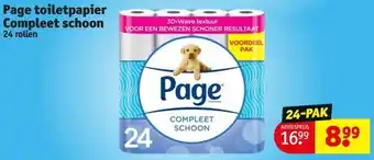Page toiletpapier Compleet schoon