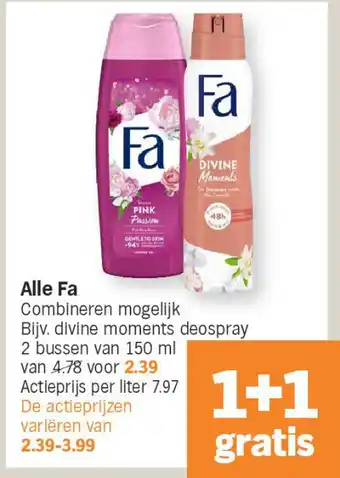 Albert Heijn Alle Fa aanbieding