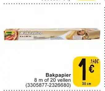 Cora Bakpapier aanbieding