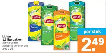 Albert Heijn Lipton 1.5 literpakken aanbieding